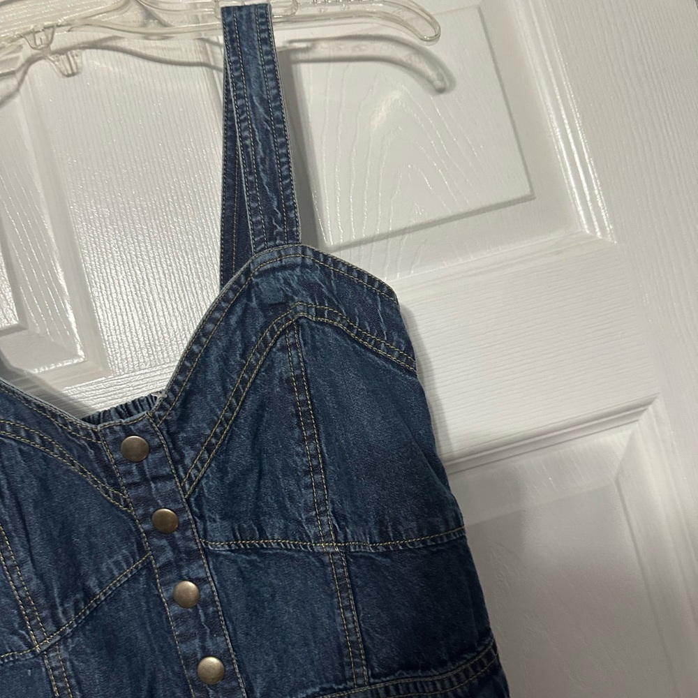Japna Dark Blue Denim Mini Dress - Picture 6 of 15